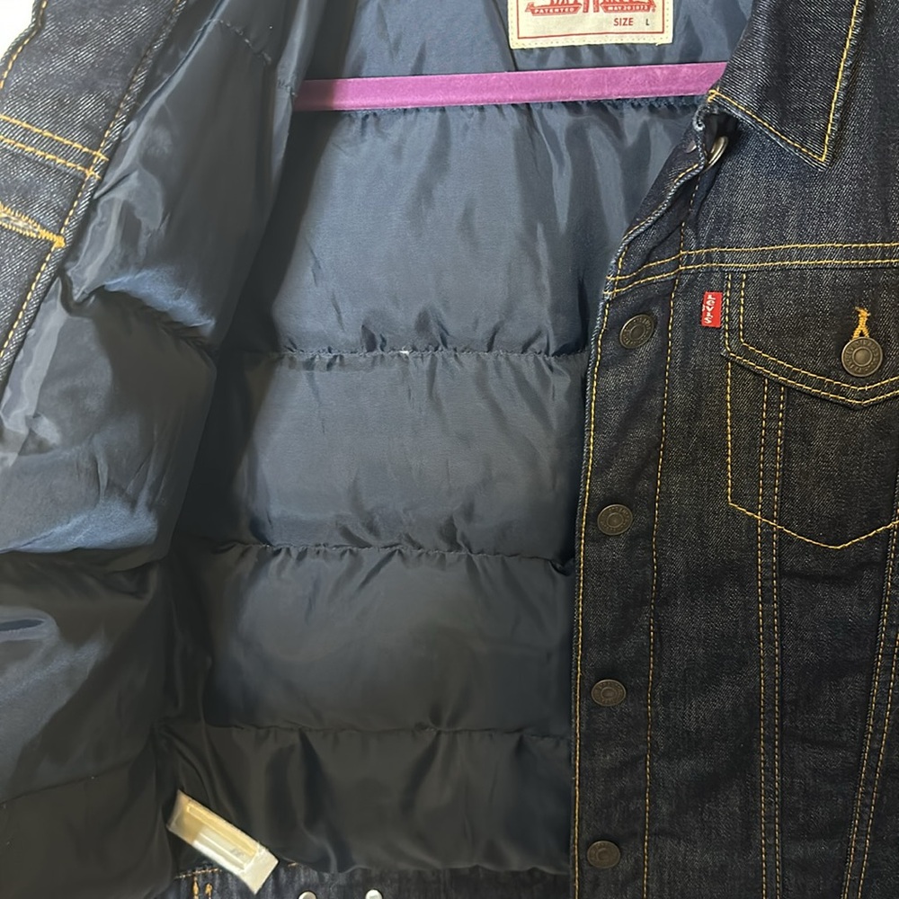 Levi's Denim Puffy Jean Jacket - Picture 4 of 8